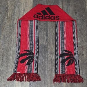 Adidas Red and Black Patterned Scarf